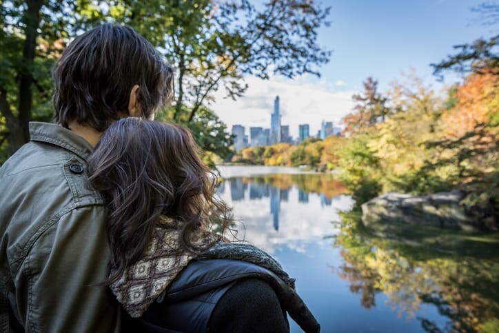 New York couple in the park