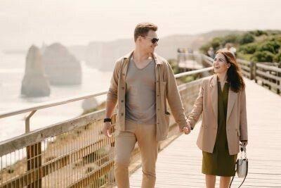 a couple holding hands