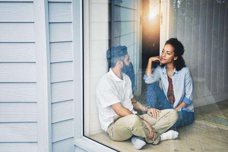 Shot of a relaxed couple enjoying the day at home together